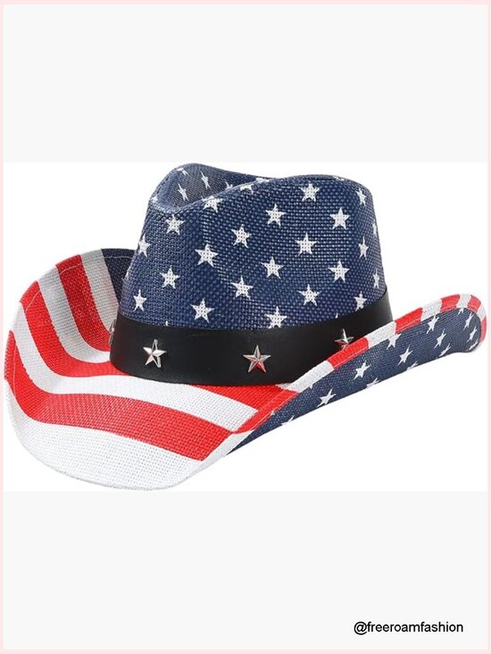 Straw Cowboy Hat, Western Denim Style, Sun Protection, Unisex main image 6